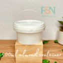500ml Almond White Container (per dozen )