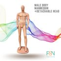 Male Full Body Mannequin + Detachable Robot head