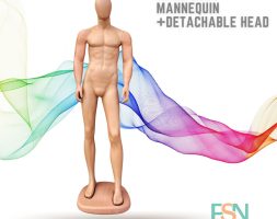 Male Full Body Mannequin + Detachable Robot head