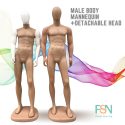 Male Full Body Mannequin+ Detachable Robot head